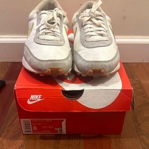 Nike Waffle One Shoes - White, Gray, and Yellow
